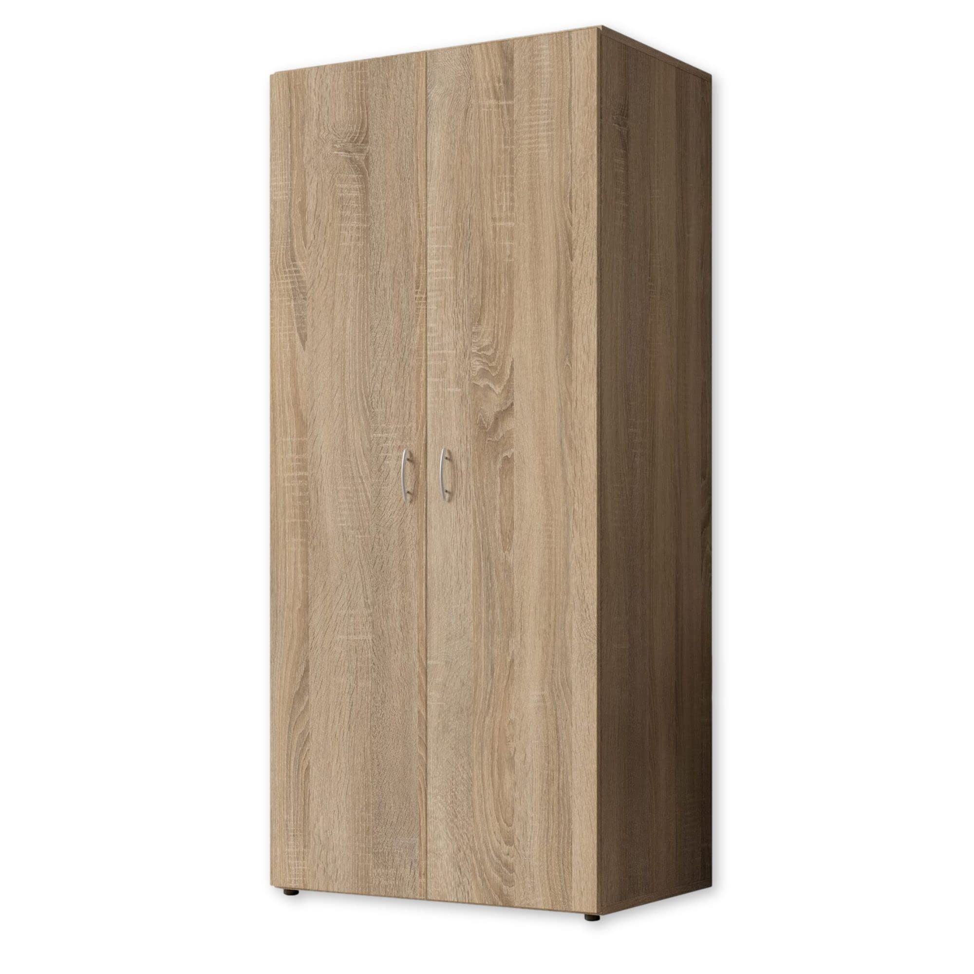 Stella Trading BASE Kleiderschrank Drehtürenschrank Weiß Holz Mehrere Größen