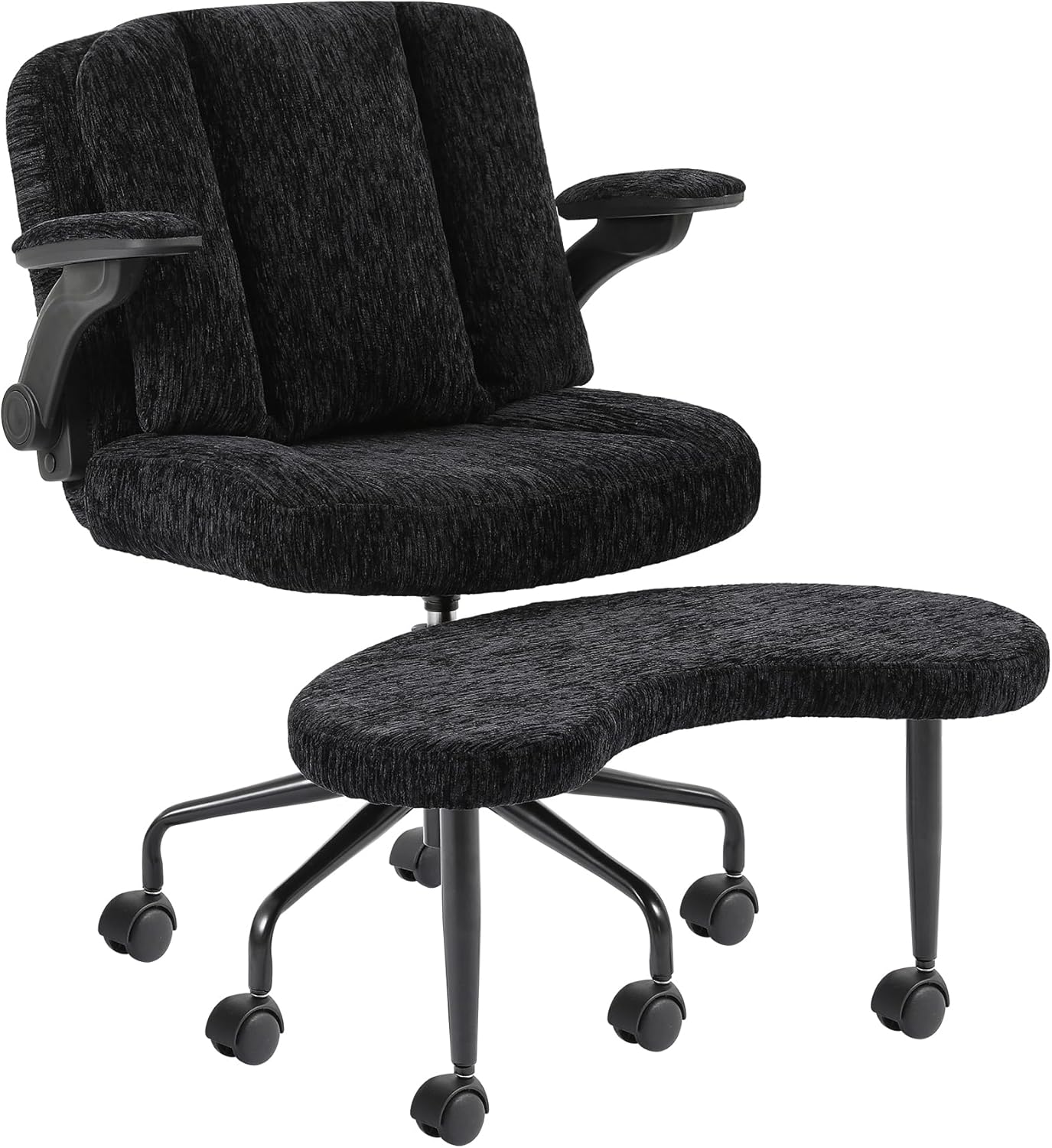 Pipersong ADHS Stuhl ergonomisch mit verstellbaren Armlehnen – Criss Cross Schreibtischstuhl mit Fußstütze & Rollen